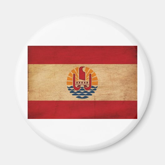 Franse vlag van Polynesië Magneet (Voorkant)