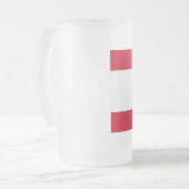 Franse vlag van Polynesië Matglas Bierpul (Voorkant links)