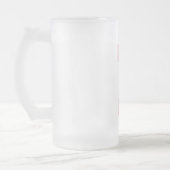 Franse vlag van Polynesië Matglas Bierpul (Links)