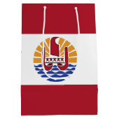 Franse vlag van Polynesië Medium Cadeauzakje (Achterkant)