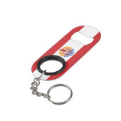 Franse vlag van Polynesië Mini Flessenopener (Achterkant Gekanteld)