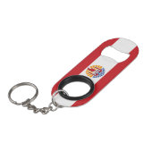 Franse vlag van Polynesië Mini Flessenopener (Voorkant Gekanteld)