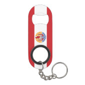 Franse vlag van Polynesië Mini Flessenopener (Achterkant)