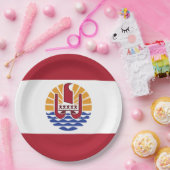 Franse vlag van Polynesië Papieren Bordje (Feest)