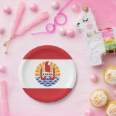 Franse vlag van Polynesië Papieren Bordje (Feest)