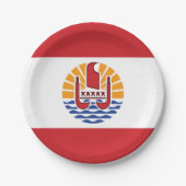 Franse vlag van Polynesië Papieren Bordje (Voorkant)