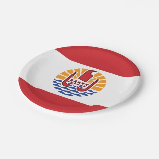 Franse vlag van Polynesië Papieren Bordje