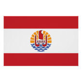 Franse vlag van Polynesië Perfect Poster (Voorkant)