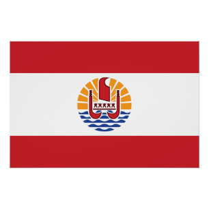 Franse vlag van Polynesië Perfect Poster