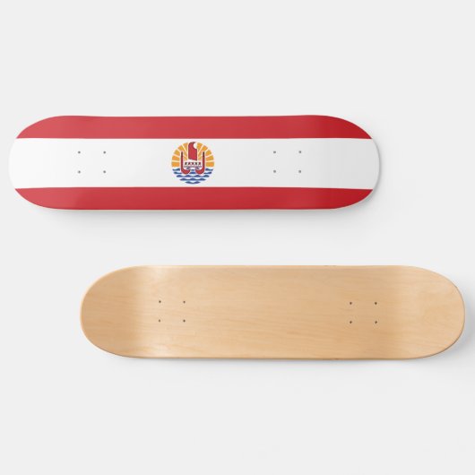 Franse vlag van Polynesië Persoonlijk Skateboard (Horizontaal)