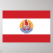 Franse vlag van Polynesië Poster (Voorkant)