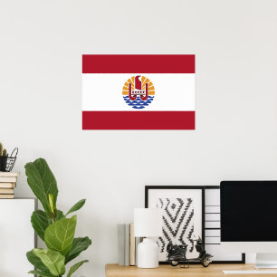 Franse vlag van Polynesië Poster