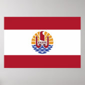 Franse vlag van Polynesië Poster (Voorkant)