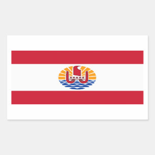 Franse vlag van Polynesië Rechthoekige Sticker