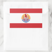 Franse vlag van Polynesië Rechthoekige Sticker (Tas)