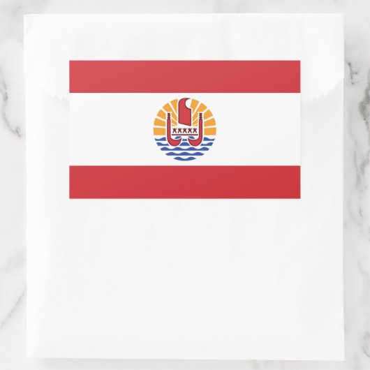 Franse vlag van Polynesië Rechthoekige Sticker (Tas)