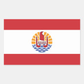 Franse vlag van Polynesië Rechthoekige Sticker (Voorkant)