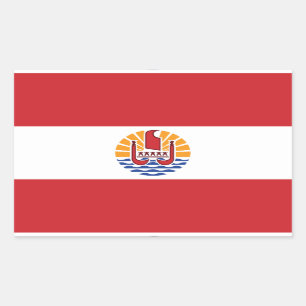 Franse vlag van Polynesië Rechthoekige Sticker