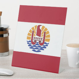 Franse vlag van Polynesië Reclamebord Met Voetstuk