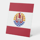 Franse vlag van Polynesië Reclamebord Met Voetstuk (Voorkant)