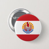 Franse vlag van Polynesië Ronde Button 5,7 Cm (Voorkant /achterkant)