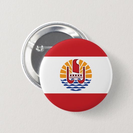 Franse vlag van Polynesië Ronde Button 5,7 Cm (Voorkant /achterkant)