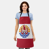 Franse vlag van Polynesië Schort (Gedragen)