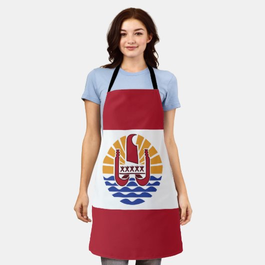 Franse vlag van Polynesië Schort (Gedragen)