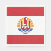 Franse vlag van Polynesië Servet (Voorkant)