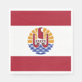 Franse vlag van Polynesië Servet (Voorkant)