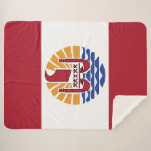 Franse vlag van Polynesië Sherpa Deken (Voorkant (horizontaal))