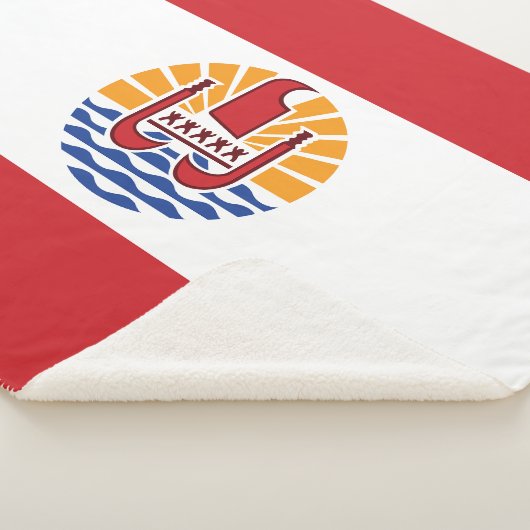 Franse vlag van Polynesië Sherpa Deken (3/4)