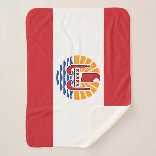 Franse vlag van Polynesië Sherpa Deken (Voorkant)