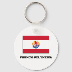 Franse vlag van Polynesië Sleutelhanger