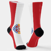 Franse vlag van Polynesië Sokken (Gebogen)