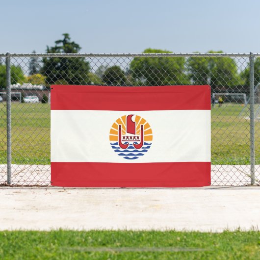 Franse vlag van Polynesië Spandoek (Insitu)