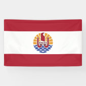 Franse vlag van Polynesië Spandoek (Horizontaal)