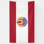 Franse vlag van Polynesië Spandoek (Verticaal)