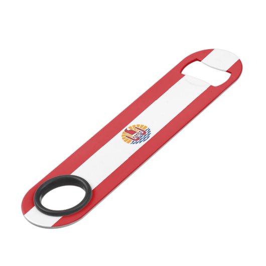 Franse vlag van Polynesië Speed Flessenopener (Voorkant Gekanteld)