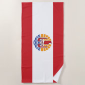 Franse vlag van Polynesië Strandlaken (Voorkant)