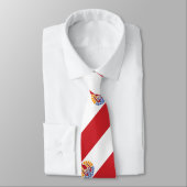 Franse vlag van Polynesië Stropdas (Gebonden)