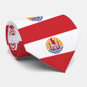Franse vlag van Polynesië Stropdas (Opgerold)