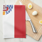 Franse vlag van Polynesië Theedoek (Quarter Fold)