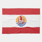 Franse vlag van Polynesië Theedoek (Horizontaal)