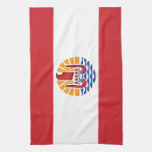 Franse vlag van Polynesië Theedoek (Verticaal)