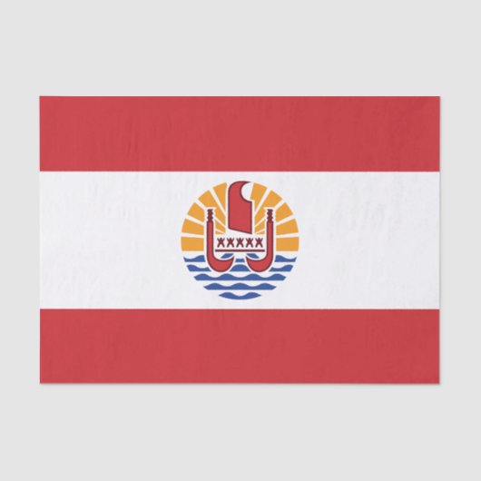 Franse vlag van Polynesië Tissuepapier (Voorkant)