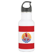 Franse vlag van Polynesië Waterfles (Voorkant)