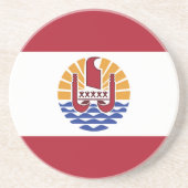 Franse vlag van Polynesië Zandsteen Onderzetter (Voorkant)