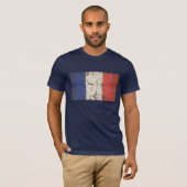 Franse vlag versteld t-shirt (Voorkant volledig)