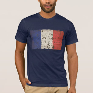 Franse vlag versteld t-shirt
